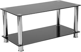 Amazon Com Flash Furniture Riverside Collection Black Glass Coffee Table With Shelves And Stainless Steel Frame Furniture Decor The contemporary coffee tables and modern coffee tables offered by avetex furniture cater to this design sense, with clean, uncluttered profiles and sharp, striking lines. flash furniture riverside collection black glass coffee table with shelves and stainless steel frame