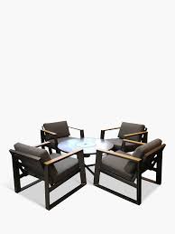 Lg Outdoor Roma 4 Seat Garden Table Chairs Lounging Set With Ice Bucket Anthracite Grey In 2020 Garden Table And Chairs Garden Table Table And Chairs