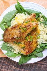 Heat the butter in the pan until bubbling, add the couscous and stir until mixed through the grains, add half the cashews. Orange Scallion Chicken With Spinach And Couscous Recipe Girl