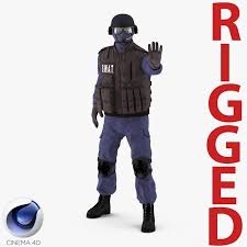 Swat Policeman 2 Rigged For Cinema 4d 3d Model Ad Policeman Swat Rigged Model In 2020 With Images Cinema 4d Cinema Model