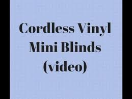 Walmart mainstays vinyl mini blind installation. Cordless Mini Blinds Demo Youtube