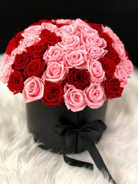 The soil inside the box must also be contained. Large Flower Box With Preserved Roses By Luxury Flowers Miami