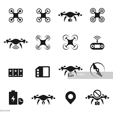 Drone Icon Vector Set Illustration Drone Logo Photography Logo Design Logo Design Template