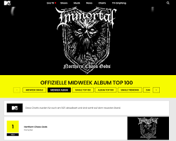 immortal enter the german album charts on 2 metal invader