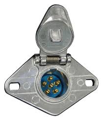 The black (sometimes red) 12v and blue electric brakes wire may need to be reversed to suit the trailer. 6 Way Round Metal Trailer Wiring Connector Car End Connectors Wiring Adapters Connectors Products