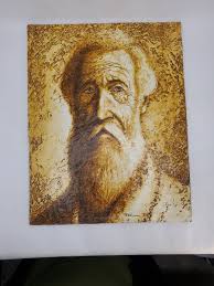 Original Mixed Media By Roy George Swanson Of Old Man