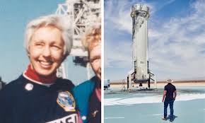 Amzn 0.66% founder and his fellow passengers were launched at 9:12 a.m. Jeff Bezos Asks 82 Year Old Wally Funk To Join Blue Origin Space Launch