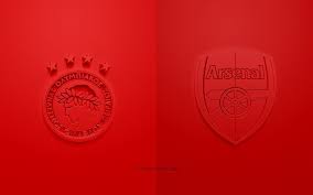 Free gradients vector, rounded holographic gradi. Download Wallpapers Olympiacos Piraeus Vs Arsenal Fc Uefa Europa League 3d Logos Promotional Materials Red Background Europa League Football Match Arsenal Fc Olympiacos Piraeus For Desktop Free Pictures For Desktop Free