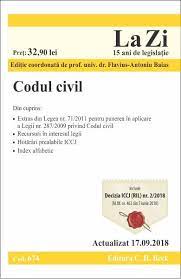 Codul civil, actualizat 2019, in format pdf. Codul Civil Actualizat 17 09 2018 Libris