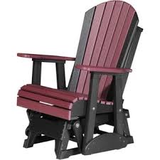 Outdoor Adirondack Glider Chair Recycled Plastic Cherrywood Black Outdoor Seating In 2020 Outdoor Glider Glider Chair Outdoor Glider Chair