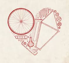 Love Bike Print By Speakerine Florent Bodart Velosiped Ezda Na Velosipede Printy