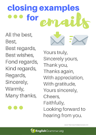 How To Close An Email English Word Book Writing Skills Words To Use