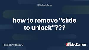help can't disable slide to unlock. How To Remove Slide To Unlock Macrumors Forums