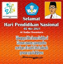 Hari pendidikan nasional, disingkat hardiknas, adalah hari nasional yang bukan hari libur yang ditetapkan oleh pemerintah indonesia untuk memperingati kelahiran ki hadjar dewantara, tokoh pelopor pendidikan di indonesia dan pendiri lembaga pendidikan taman siswa. Vnbzlgwcsf3kgm