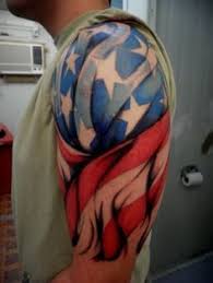 Half Sleeve Black And White American Flag Tattoo Half Sleeve Of Us Flag But In Black And White American Flag Tattoo Badass Tattoos American Flag Sleeve Tattoo