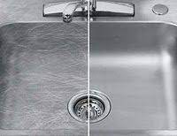 Scratches can easily be removed on stainless steel by using a little bit of gun oil and a scotch brite pad. 61 Cleaning Stainless Steel Sink Ideas Stainless Steel Sinks Clean Stainless Steel Sink Stainless Steel