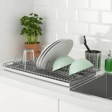 Wire dish rack provides extra space for draining and drying dishes. Kungsfors Dish Drainer Ikea