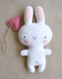 Lotte, frieda und thea wohnen in norddeutschland. Pdf Pattern Felt Bunny Ornament Diy Hanging Softie Baby Room Wall Decoration Osterhasen Basteln Filzarbeiten Mobile Basteln Filz