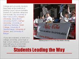 Institutional shareholders, mutual fund holders, and individual shareholders. Campaign To Stop Killer Coke Cocacola American Icon