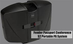Amazon Com Fender Passport Conference S2 Portable Pa System Bundle With Fender Compact Speaker Stands Microphone Xlr Cable And Instrument Cable Musical Instruments