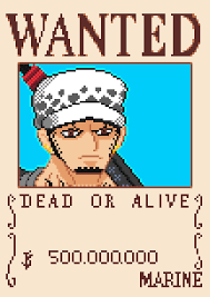 Check spelling or type a new query. Making Pixelart Wanted Posters Of One Piece Characters 2 Trafalgar D Water Law Onepiece