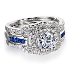 C $3.76 to c $6.82. Round Cut White Sapphire 925 Sterling Silver Women S Wedding Ring Set Joancee Jewelry