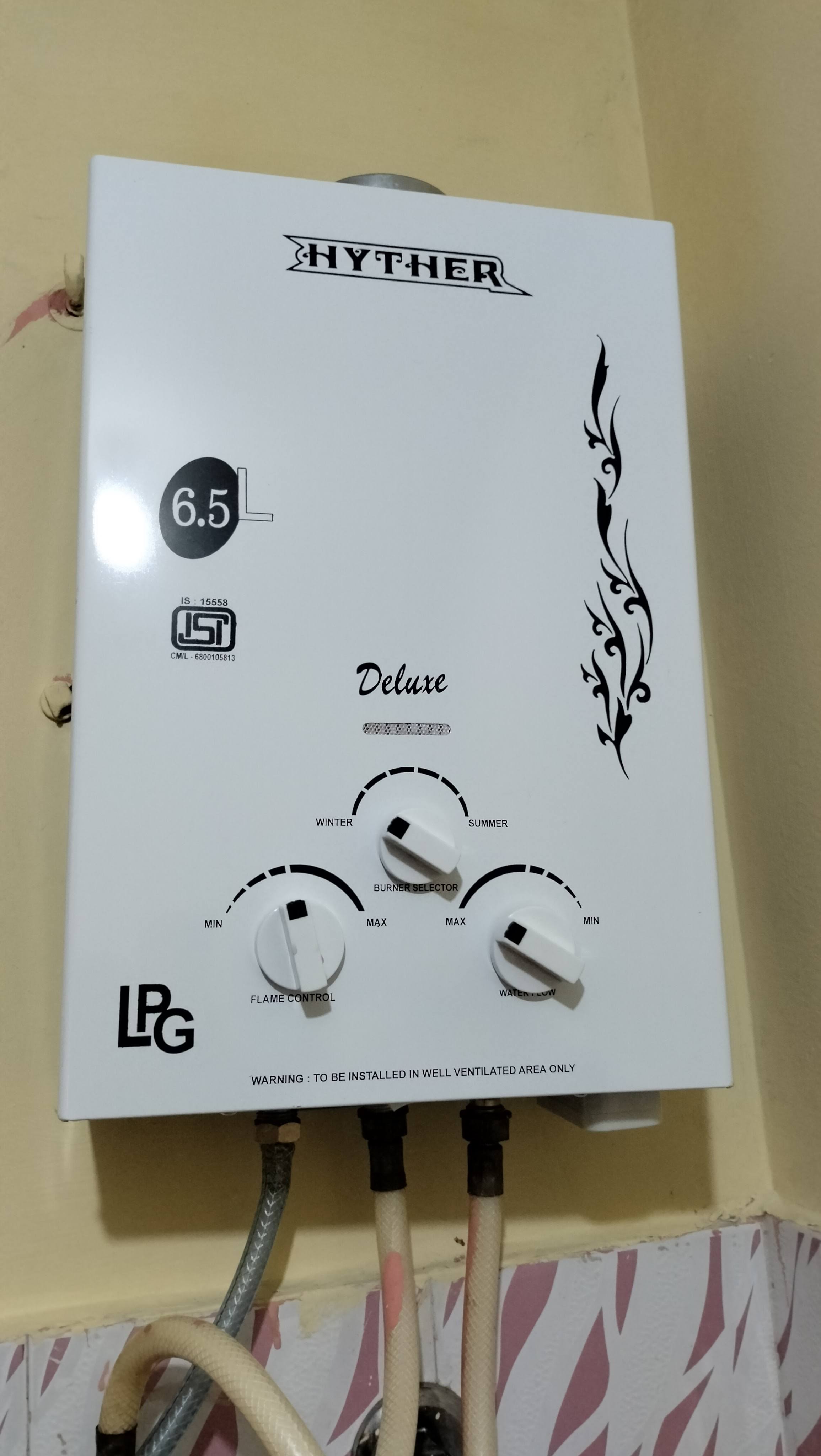 Hyther gas geyser product image