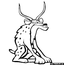 Tooth fairy easy to draw. Hyena Impala Coloring Page Free Hyena Impala Online Coloring