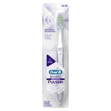 Oral B 3d White Brilliance Pulsar Battery Powered Medium Bristle Toothbrush Yellow Brushing Teeth Oral B Gum Care