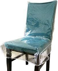 Instead of replacing your old dining chairs with a conclusion: Buy Swanna Plastic Dining Chair Covers With Backrests Pvc Clear Chair Seat Cover Waterproof Kitchen Protector Chair Slipcover For Party No Dust Dirt Spill Fit W 21 X D 18 Inch 4 Pack Online In Turkey