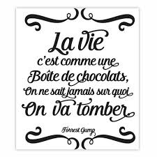 Stickers Muraux Citation Forrest Gump Boite De Chocolat Stickers Muraux Citations Citation Chocolat Citation