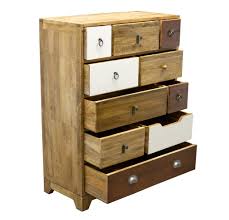 Instrument Multi Colour Mango Tall Chest Of Drawers 10 Drawers W80 X D38 X H108 Vintage Bedroom Furniture Vintage Living Room Furniture Vintage Living Room