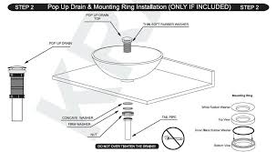 us bathroom round vessel sink drain