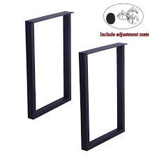 Mbqq Furniture Legs 28 Height 17 5 Wide Rustic Decory Square Tube Table Legs Heavy Duty Metal Desk Legs Dining Tab Metal Desk Legs Furniture Legs Metal Desks
