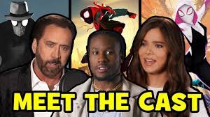 Spider Man Into The Spider Verse Voice Actors Behind The Scenes Hailee Steinfeld Nic Cage Youtube Funny Interview Voice Actor Spider Verse