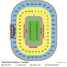 Genuine Notre Dame Football Stadium Seating Chart Notre Dame