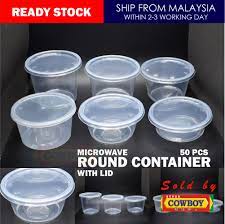 Gabung dua atau lebih ring gelas menjadi satu. 50pcs Microwave Round Container With Lid Bekas Bubur Bekas Bulat Dengan Penutup Rd10 Rd12 Rd16 Rd20 Rd25 Rd30 Lazada