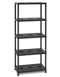 Etagere Resine 5 Tablettes Noir L 71 X H 180 X P 35 Cm Leroy Merlin