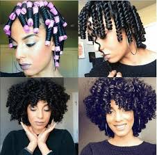Perm Rod Set On Relaxed Hair Natural Hair Styles Curly Hair Styles Black Hair Perm