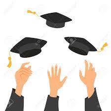 Happy friends schoolfellows with diplomas. Concept Of Education Hands Of Graduates Throwing Graduation Royalty Free Cliparts Vectors And Stock Illustration Image 116519366