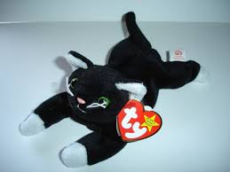 Black And White Beanie Baby Cat Zip The Cat Beanie Baby Retired Black Cat White Paws Pink Nose Born 03 28 94 Nr Original Beanie Babies Cat Beanie Baby Baby Beanie