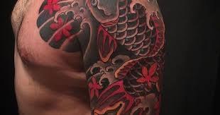 Black And White Koi Fish Chest Tattoo Rodrigomelotattoo Northstartattoo Newyorcitytattoo Irezumi Koi Mapleleaf Japanesetattoo Traditionaltattoos Koi Tattoo Sleeve Koi Tattoo Tattoos