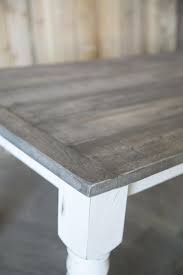 Gray Plank Farmhouse Table In 2020 Painted Kitchen Tables Grey Dining Tables Grey Kitchen Table