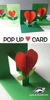 Pop Up Karte Blume Herz Muttertag Muttertag Geschenk Ideen Zum Basteln Mit Kin Muttert Muttertag Basteln Valentinstag Basteln Kinder Valentinstag Basteln