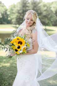 Miranda Kyle Tunkhannock Pa Summer Wedding Jordan Denike Photography Country Bride Bride Photo Sunflower Bridal Bouquet