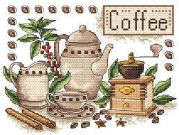 Cross stitch patterns for the whole family designed by connie barwick. Printed Cross Stitch Pattern Coffee Coricamo