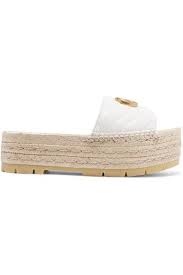 Gucci women's angelina platform slide sandals (18) $620.00 quick view. Gucci Quilted Leather Espadrille Platform Slides In White Lyst