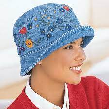 Cotton Denim Crusher Hat For Chemo Patients Tlc In 2021 Hats For Cancer Patients Cancer Hats Chemo Hat