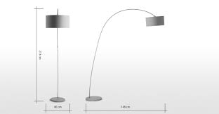 Sweep Stehlampe Mattgrau Und Kupfer Bodenlampe Stehlampe