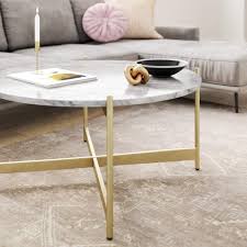 Neoclassical coffee giltwood coffee table with marble type and guilloche molding. Edloe Finch White Marble Coffee Table Modern Rose Gold Coffee Tables For Living Room Square Buy Online In United Arab Emirates At Desertcart Ae Productid 54304799